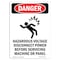 Signmission Safety Sign, OSHA Danger, 5" Height, Hazardous Voltage, Portrait OS-DS-D-35-V-2422 - alternate 1